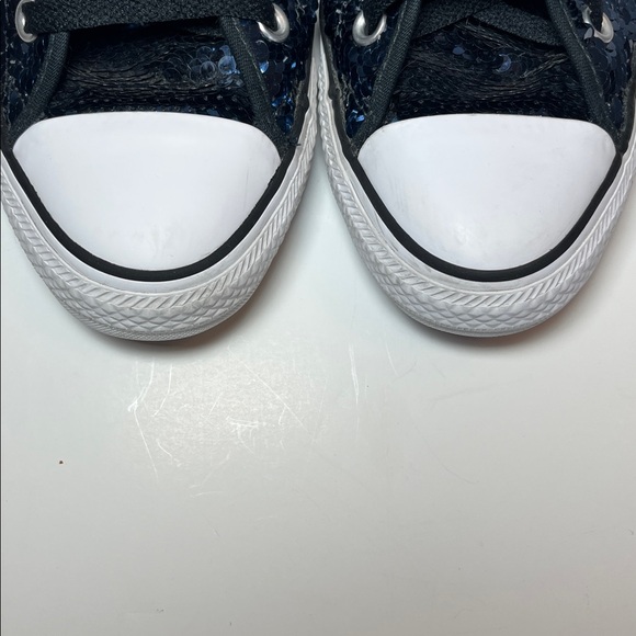 Converse Chuck Taylor All Star Women's Midnight Indigo Blue Sequin High-Tops - Picture 2 of 16